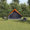 vidaXL - Kampeertent - A-Frame - 3-Persoons - Grijs - en - Oranje - Waterdicht