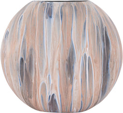 PTMD Meriko Brown Oval Iron Pot Matt Enamel Finish S