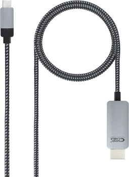 Nanocable 10.15.5102 - USB type-C naar HDMI Kabel - 180 cm - Aluminium Zwart