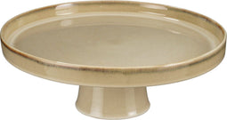 Mica Decorations Racco - Taartplateau - H11 x Ø28 cm - Steengoed - Beige