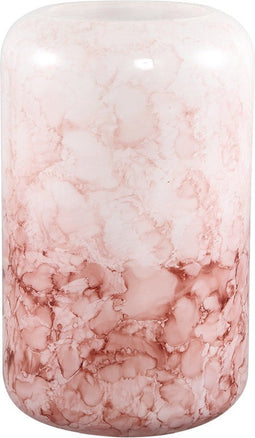 PTMD Urish Vaas - 13 x 13 x 20,5 cm - Glas - Roze