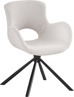House Nordic Eetkamerstoel Amorim Bouclé Off-White Draaibaar