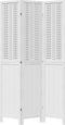 vidaXL - Kamerscherm - met - 3 - panelen - massief - paulowniahout - wit