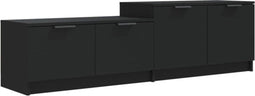 vidaXL - Tv-meubel - 158,5x36x45 - cm - bewerkt - hout - zwart