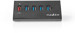 Nedis UHUBUP3510BK - USB Hub - 5x USB 3.2 (Gen1, 5Gb/s) - Zwart