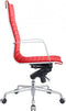 Feel Furniture - Luxe Executive bureaustoel van 100% rundleer - Hoge rugleuning – Rood