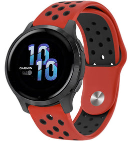 imoshion Siliconen sport bandje - Universeel 22 mm aansluiting - Rood / Zwart