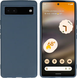 iMoshion Hoesje Geschikt voor Google Pixel 6a Hoesje Siliconen - iMoshion Color Backcover - Donkerblauw