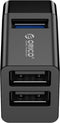 ORICO Mini USB hub met 3 USB-A poorten - 5Gbps - Plug and Play - Zwart