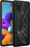 iMoshion Hoesje Geschikt voor Samsung Galaxy A21s Hoesje Siliconen - iMoshion Design hoesje - Zwart / Holding Hands
