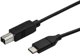 Startech.com USB-C naar USB-B Printerkabel - M/M - 0.5 m - USB 2.0 Zwart