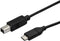 Startech.com USB-C naar USB-B Printerkabel - M/M - 0.5 m - USB 2.0 Zwart