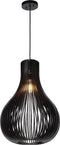 Atmooz - Hanglamp Zita L - zwart - Industrieel - Woonkamer / Slaapkamer / Eetkamer - Plafondlamp - Zwart hout - Hoogte 190cm - Hout
