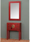 Nachtkastje ORIENTE Rood Ijzer Hout MDF 45 x 26 x 69 cm