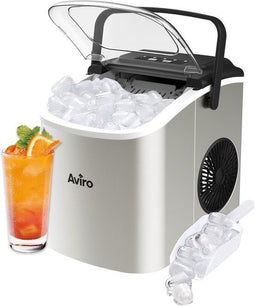 Aviro IJsblokjesmachine - 1,3L - 12KG / 24U - Zelfreinigend - Zilver