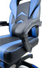 Nifty Living - Bureaustoel - met voetsteun - kunstleer - zwart/blauw