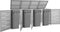vidaXL - Containerberging - driedubbel - 207x77,5x112,5 - cm - roestvrij - staal