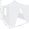 vidaXL - Partytent - met - 4 - zijwanden - inklapbaar - 2x2 - m - staal - wit