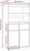 vidaXL - Hoge - kast - 60x40x116,5 - cm - massief - grenenhout