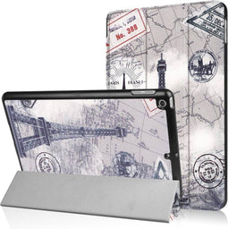 3-Vouw Eiffeltoren stand flip hoes Geschikt voor iPad 9.7 (2017/2018)