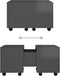 vidaXL - Salontafel - 60x60x38 - cm - bewerkt - hout - hoogglans - grijs