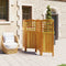 vidaXL - Kamerscherm - met - 4 - panelen - 162x2x115 - cm - massief - acaciahout