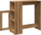 vidaXL - Bartafel - met - rekken - 101x40x103,5 - cm - hout - artisanaal - eikenkleur