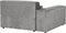 HELLNAR - Hoekbank 2-zits - Grijs - Rechtszijdig - Polyester