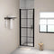 vidaXL - Douchedeuren - 81x195 - cm - gehard - glas - zwart