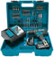 Makita DHP482RFX1 18V Li-Ion accuboormachine met klopfunctie - 2x 3.0Ah accu - 74-delige accessoireset
