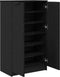 vidaXL - Schoenenkast - Zwart - Eiken - 59x35x100 - cm - Hout