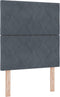 vidaXL - Hoofdbord - met - Diamant - Blokken - Ontwerp - Donkergrijs - 80 - cm - Velvet
