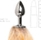 Kleine zilverkleurige buttplug met vossenstaart