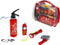Klein Toys brandweerkoffer - brandblusser, zaklamp, mobiele speelgoedtelefoon, bijl, naamplaatje en fluitje - incl. realistische effecten - rood