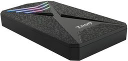 TooQ TQE-2550RGB - Externe Behuizing - USB 3.0 - Zwart