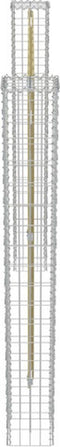 vidaXL - Schanskorfpalen - 2 - st - 20x20x190 - cm - gegalvaniseerd - staal