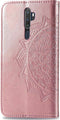 Hoesje Met Pasjeshouder Geschikt voor Oppo A9 (2020) / A5 (2020) - Mandala Bookcase - Roze