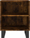vidaXL - Nachtkastje - 40x30x50 - cm - bewerkt - hout - gerookt - eikenkleurig