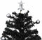 vidaXL - Kerstboom - sneeuwend - met - paraplubasis - 75 - cm - PVC - zwart