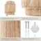 tectake® Wandlamp Lignea Lux - Muurlamp Boho Stijl - Jute - 40W - 12 x 23 x 25,5 cm - E14 - IP20