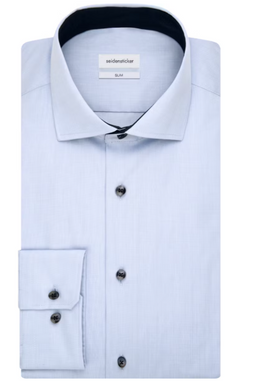 Seidensticker Business Overhemd - Slim Fit - Strijkvrij - Lichtblauw - Maat 40