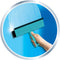 Leifheit raamwisser 51104 - Telescoopsteel 110-190 cm - 28 cm wisbreedte - Turquoise - Grijs