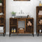 vidaXL - Wastafelkast - 80x33x60 - cm - bewerkt - hout - gerookt - eikenkleurig