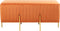 Beliani DAYTON - Voetenbankje - Oranje - Fluweel