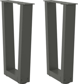 vidaXL - Eettafelpoten - 2 - st - V-vormig - 28x(42-43,3) - cm - staal - antraciet