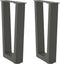 vidaXL - Eettafelpoten - 2 - st - V-vormig - 28x(42-43,3) - cm - staal - antraciet