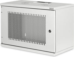 Digitus DN-19-07U-S-PD - Wandkast 19 inch 7 HE - IP20 afsluitbare deur - Grijs-wit (RAL 7035)