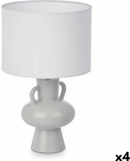 Bureaulamp Vaas 40 W Grijs Keramisch 24 x 39,7 x 24 cm (4 Stuks)
