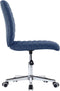 vidaXL - Eetkamerstoelen - 2 - st - stof - blauw