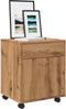 vidaXL - Rolkast - 45x38x54 - cm - bewerkt - hout - artisanaal - eikenkleur